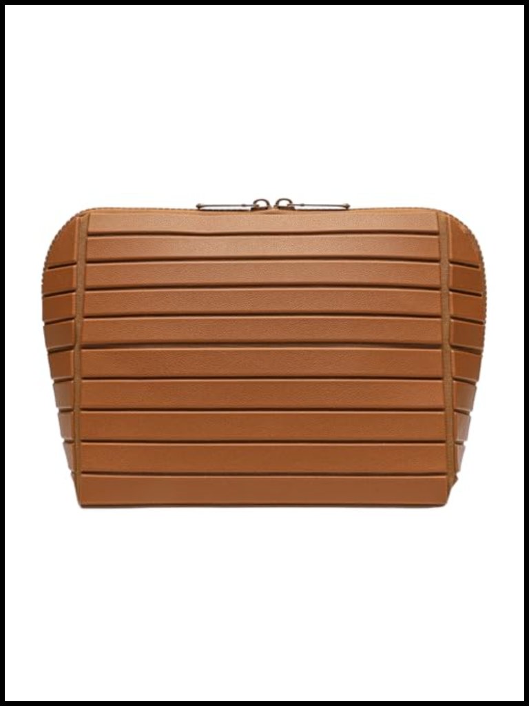 Travel Makeup Organizer Bag With Fold-Down Design And Adjustable Dividers, 27